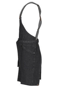 Berkeley Indigo Blue Denim Short Bib Snap Apron