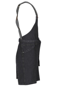 Berkeley Indigo Blue Denim Short Bib Snap Apron