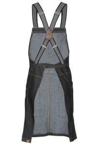 Berkeley Indigo Blue Denim Short Bib Snap Apron