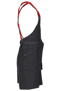 Berkeley Indigo Blue Denim Short Bib Snap Apron