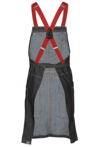 Berkeley Indigo Blue Denim Short Bib Snap Apron