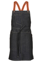 Berkeley Indigo Blue Denim Short Bib Snap Apron