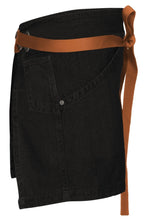 Berkeley Jet Black Denim Waist Snap Apron