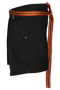 Berkeley Jet Black Denim Waist Snap Apron