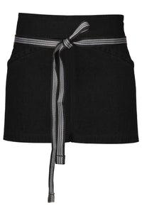 Berkeley Jet Black Denim Waist Snap Apron