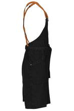 Berkeley Jet Black Denim Bib Snap Apron