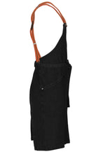 Berkeley Jet Black Denim Bib Snap Apron