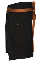 Berkeley Jet Black Denim Half Bistro Snap Apron