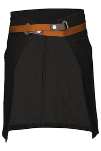 Berkeley Jet Black Denim Half Bistro Snap Apron