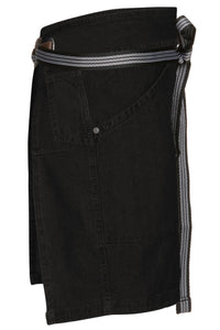 Berkeley Jet Black Denim Half Bistro Snap Apron