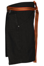 Berkeley Jet Black Denim Half Bistro Snap Apron