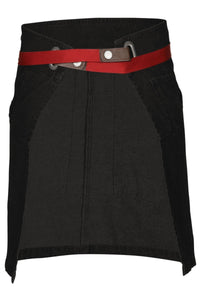 Berkeley Jet Black Denim Half Bistro Snap Apron