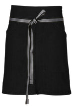 Berkeley Jet Black Denim Half Bistro Snap Apron