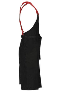 Berkeley Jet Black Denim Chef's Bib Snap Apron