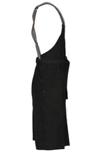 Berkeley Jet Black Denim Chef's Bib Snap Apron