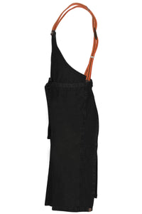 Berkeley Jet Black Denim Chef's Bib Snap Apron