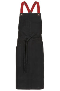 Berkeley Jet Black Denim Chef's Bib Snap Apron