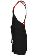 Berkeley Jet Black Denim Short Bib Snap Apron