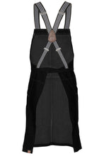 Berkeley Jet Black Denim Short Bib Snap Apron