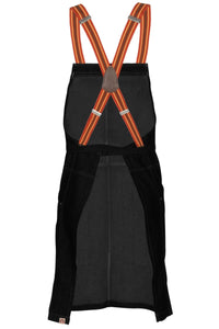 Berkeley Jet Black Denim Short Bib Snap Apron