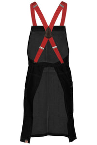 Berkeley Jet Black Denim Short Bib Snap Apron