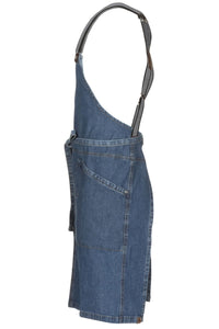 Berkeley Medium Blue Denim Bib Snap Apron