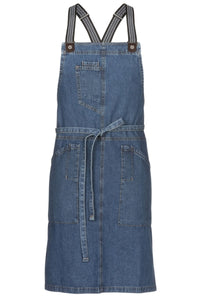 Berkeley Medium Blue Denim Bib Snap Apron