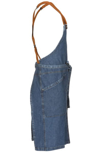 Berkeley Medium Blue Denim Bib Snap Apron