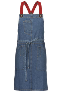 Berkeley Medium Blue Denim Bib Snap Apron