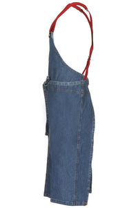 Berkeley Medium Blue Denim Chef's Bib Snap Apron