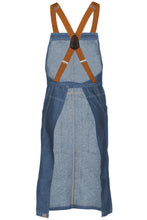 Berkeley Medium Blue Denim Chef's Bib Snap Apron