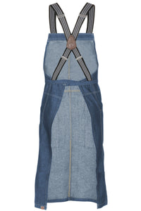 Berkeley Medium Blue Denim Chef's Bib Snap Apron