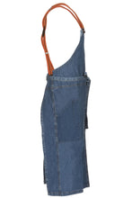 Berkeley Medium Blue Denim Chef's Bib Snap Apron