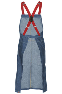 Berkeley Medium Blue Denim Chef's Bib Snap Apron