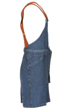 Berkeley Medium Blue Denim Short Bib Snap Apron