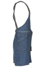 Berkeley Medium Blue Denim Short Bib Snap Apron