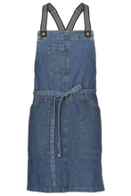 Berkeley Medium Blue Denim Short Bib Snap Apron