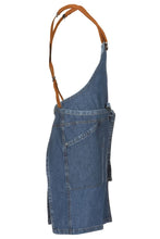 Berkeley Medium Blue Denim Short Bib Snap Apron