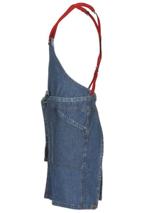 Berkeley Medium Blue Denim Short Bib Snap Apron