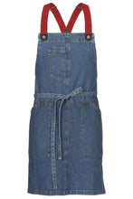 Berkeley Medium Blue Denim Short Bib Snap Apron