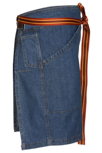 Berkeley Medium Blue Denim Half Bistro Snap Apron