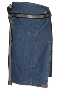 Berkeley Medium Blue Denim Half Bistro Snap Apron