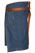 Berkeley Medium Blue Denim Half Bistro Snap Apron