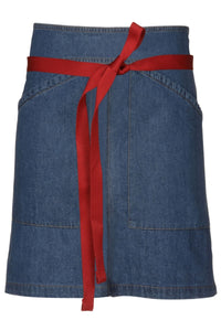 Berkeley Medium Blue Denim Half Bistro Snap Apron