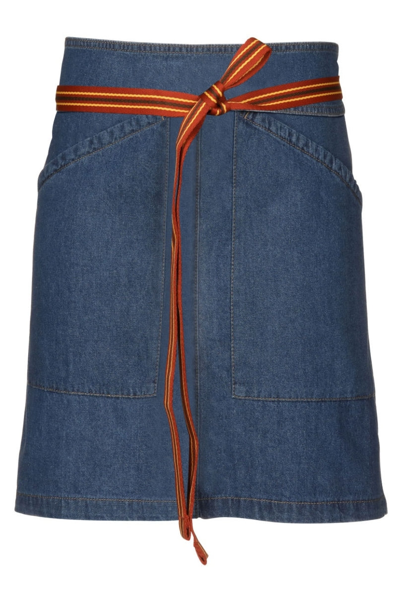 Berkeley Medium Blue Denim Half Bistro Snap Apron