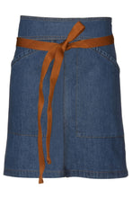 Berkeley Medium Blue Denim Half Bistro Snap Apron