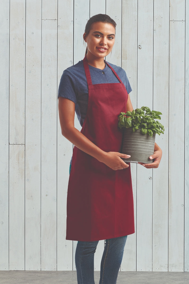 Organic Cotton Bib Apron (No Pockets)