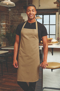 Burgundy Organic Cotton Bib Apron (No Pockets)