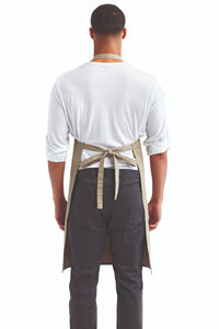 Khaki Organic Cotton Bib Apron (No Pockets)