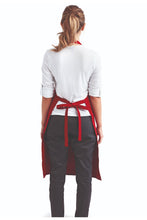 Red Organic Cotton Bib Apron (No Pockets)